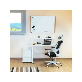 Rocada Silla de Oficina con Brazos Regulables, Respaldo Malla y Tapizado Ignífugo, Color Negro