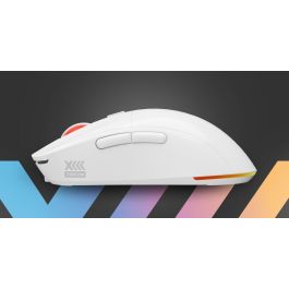 GENESIS Zircon XIII Ratón Gaming Óptico Inalámbrico 26000 DPI, Ambidextro, Switches Intercambiables, hasta 100h Autonomía, Blanco