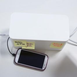 LogiLink KAB0061 Caja de Gestión de Cables Pequeña Plástico Blanco 235x115x120mm