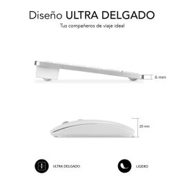 SUBBLIM Combo Multidispositivo Compacto Plateado/Blanco SUBBLIM Combo Multidispositivo Compacto Plateado/Blanco