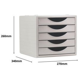 Archivo 2000 Módulo Archivotec 2000 5 Cajones Válido Para Formato Din A4, Fólio Y Subcarpeta 340x270x260 mm Gris