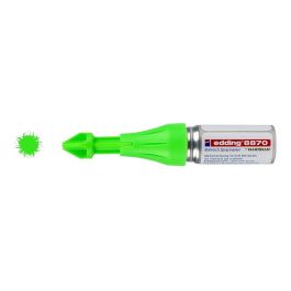 Edding Marcador en spray pintura fluorescente a la tiza verde para agujeros perforados, multisuperficie, 250 usos, Ø3 a 13mm