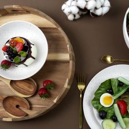 Home Deco Factory Bandeja de Acacia Diámetro 40 cm Cocooning