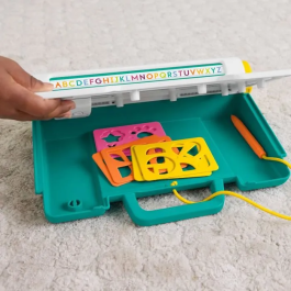 Fisher-Price Pizarra Mágica JDL70 LCD para Niños y Niñas, Dibujar y Escribir Sin Suciedad, Pantalla Borrable, con Plantillas