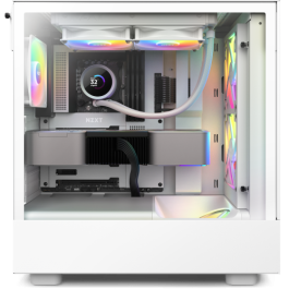 NZXT RL-KR240-W1 Kraken 240 RGB Sistema de refrigeración líquida todo en uno con ventiladores de 12 cm y pantalla LCD en color Blanco