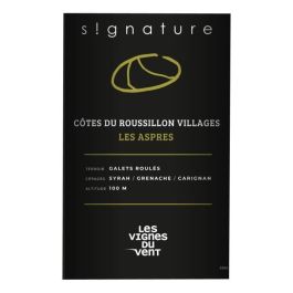 Signature Les Aspres Vignes du Vent 2022 Côtes du Roussillon Villages - Vino tinto Languedoc Signature Les Aspres Vignes du Vent 2022 Côtes du Roussillon Villages - Vino tinto Languedoc