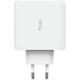 Trust 25381 Cargador de Pared Maxo 65W 2P/2xUSB Tipo-C con Carga Rápida USB PD 3.0 + PPS