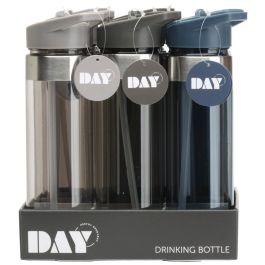 Day Botella 700 ml con Pajita Plegable de Tritán Libre de BPA, Apta para Lavavajillas, Colores Surtidos Day Botella 700 ml con Pajita Plegable de Tritán Libre de BPA, Apta para Lavavajillas, Colores Surtidos