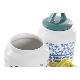 DKD Home Decor Bote Colonial Colección Africa de Gres Turquesa Azul, Apto Microondas y Lavavajillas, Acabado Mate (Pack 4 Unidades) DKD Home Decor Bote Colonial Colección Africa de Gres Turquesa Azul, Apto Microondas y Lavavajillas, Acabado Mate (Pack 4 Unidades)