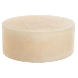 DKD Home Decor Vela Basicos de Cera Crema, 5 Mechas, 80 Horas, 4400 gr, 25 x 25 x 10 cm