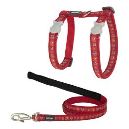Arnés para Gato Red Dingo Style Rojo Correa Huella de animal Precio: 14.49999991. SKU: S6103179