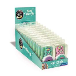 Clementoni Lovely Hair Chalk Display Set de Tizas de Colores para Pelo, Juguete Creativo Maquillaje Infantil Niños +6 Años Clementoni Lovely Hair Chalk Display Set de Tizas de Colores para Pelo, Juguete Creativo Maquillaje Infantil Niños +6 Años