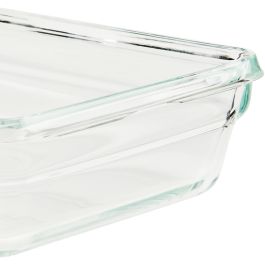 Emsa N10511 Clip & Close Glas Recipientes Herméticos (Tupperware) de Vidrio, Set 3 Piezas Transparente/Rojo