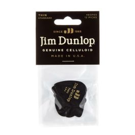 Dunlop Pack 72 Púas Genuine Celluloid Classic Negra - Thin