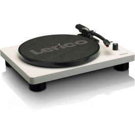 Lenco LS-50 Tocadiscos de tracción por correa Gris, 33 1/3, 45, 78 RPM, cartucho de cerámica estéreo, USB, amplificador integrado