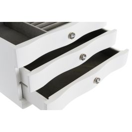 DKD Home Decor Joyero Romántico Blanco Gris 17 x 16 x 27 cm