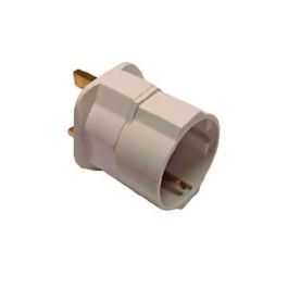 Adaptador europeo a reino unido 13 a 250 v blanco (retractilado) Precio: 3.50000002. SKU: B19LFB5VL8