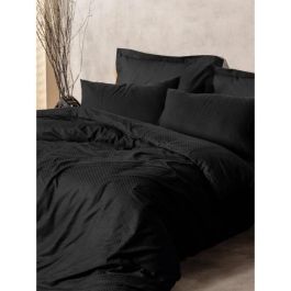 ASI8684282420804 Juego de Cama: 1 Funda Nórdica 220x240 cm y 2 Fundas de Almohada 60x60 cm, 100% Algodón Negro