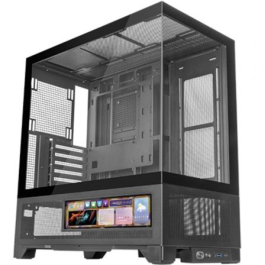 Mars Gaming Caja ATX Semitorre MCLCDX Negra con Pantalla IPS Integrada, Cristal Templado, ATX