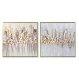 Cuadro Loft DKD Home Decor Gris Beige 4 x 100 x 100 cm (2 Unidades) Precio: 124.50000002. SKU: S3018411