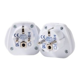 Pack de 2 adaptadores entrada multiple mundial a salida clavija europa, tb-902, travel blue