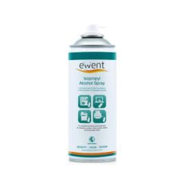 Ewent EW5611 Kit Limpieza Universal Spray Alcohol Isopropílico 400ml para PC, Pantallas, Plásticos. Sin Residuos, Evaporación Rápida