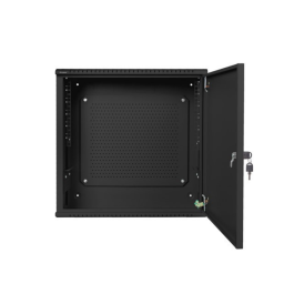 Lanberg WAF1-5203-06-00B Armario Rack 6U Bastidor de Pared con Capacidad de 60 kg, Protección IP20 y Bloqueo, Color Negro