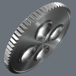 Wera 8006 SC 1 Zyklop Hybrid - Juego de Llaves de Tubo con Mango de Carraca 1/2", Resistente a la Corrosión, Negro/Cromo/Verde