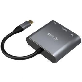 Aisens Conversor USB-C a HDMI/USB-C/USB 3.0 3 en 1, 4K@30Hz, 5Gbps, 15 cm, Gris Aisens Conversor USB-C a HDMI/USB-C/USB 3.0 3 en 1, 4K@30Hz, 5Gbps, 15 cm, Gris