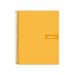 Cuaderno Espiral Liderpapel A5 Micro Crafty Tapa Forrada 120H 90 gr Cuadro 5 mm 5 Bandas6 Taladros Color Naranja