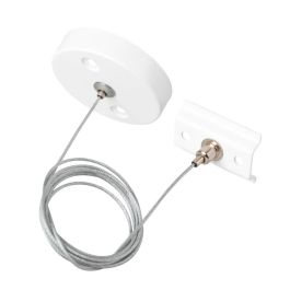 Kit de Suspensión para Carril Monofásico Blanco 1 Metro, Cable de Acero, Altura Regulable HO-SUS-M-B