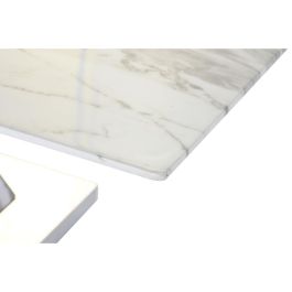 Mesa Centro Moderno DKD Home Decor Blanco Plateado 60 x 42 x 120 cm