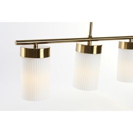 DKD Home Decor Lámpara Techo Moderno Dorado Blanco Metal Cristal 60 x 15 x 25 cm