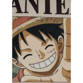 One Piece AAAWI32491 Cojín doble cara Monkey D. Luffy Wanted Microfibra Cuadrado 40x40 cm
