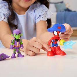 Hasbro G0666 Spidey Water Webs Barco Pirata de Spidey and His Amazing Friends Set de Juego con 2 Figuras y Vehículo, 43.1 cm, +3 años