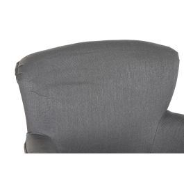 Sillón DKD Home Decor Abeto Poliéster Gris oscuro (66 x 70 x 88 cm)