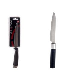 Kinvara Cuchillo Pequeño Acero Inoxidable SS420 para Cocina Hoja 13 cm, Color Plata y Negro (36 Unidades)