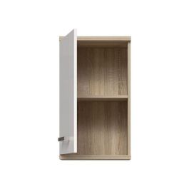 Forte VERH10Q34 - Armario Mural de Baño - 1 Puerta, Blanco / Roble Sonoma - 68,8 x 29 x 40,2 cm