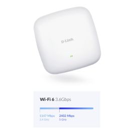 Punto de Acceso Inalámbrico D-Link DAP-X2850 PoE/ 3600Mbps/ 2.4GHz 5GHz/ Antenas de 3.5/5.5dBi/ WiFi 802.11ax Punto de Acceso Inalámbrico D-Link DAP-X2850 PoE/ 3600Mbps/ 2.4GHz 5GHz/ Antenas de 3.5/5.5dBi/ WiFi 802.11ax