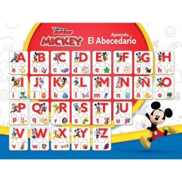 EDUCA BORRAS Juego Aprendo el Abecedario Mickey Disney para Niños +4 Años - Asociar Letras Mayúsculas y Minúsculas - 81 Piezas