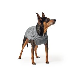Hunter Jersey para Perro Malmö 25 cm Gris de Punto Trenzado 100% Acrílico Suave y Cálido para Días Fríos con Gran Elasticidad