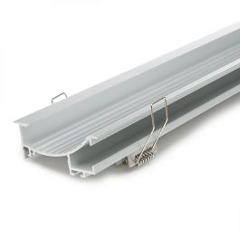 Perfíl Aluminio para Tira LED Instalación Escaleras - Difusor Opal x 1M
