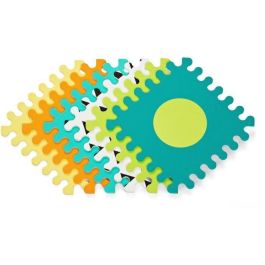 Infantino Conjunto de 6 baldosas de espuma, formas y colores vibrantes para bebé, estimula motricidad fina, resistente a golpes y dentición. Precio: 46.69000017. SKU: B1JK2Q53RX
