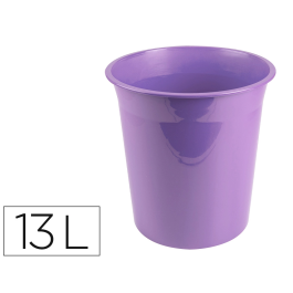 Liderpapel Papelera Plástico 13 Litros Lavanda Opaco 275x285 mm Precio: 5.50000055. SKU: B1KDMSFHGC