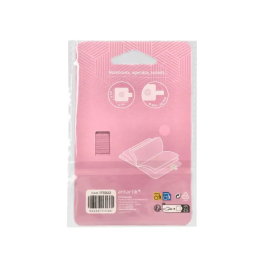 Antartik Portaboligrafos Autoadhesivo Rosa PU 40x40 mm con Banda Elástica