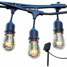 Lumisky LUM3760119733042 Guirnalda de luz solar 10 bombillas filamento vintage LED blanco cálido 6,50 m