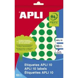 Etiquetas Adh.Manuales Bolsa Apli Color Verde 8H Redondas Ø 13 Mm 616 Uds.(02737) (Set de 10) Precio: 16.94999944. SKU: B17MBF6S52