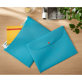 Dosier Sobre Leitz Cosy Pp Opaco Broche A4 Con Dos Bolsillos Gris Pack De 3