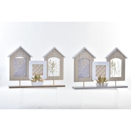 DKD Home Decor Marco Multifoto Urban con Detalles de Flor Marrón Blanco MDF Cristal Acabado Natural 42x7x29 cm (Pack 2 Unidades) Precio: 28.52454. SKU: B16R87WTXG