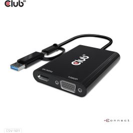 Club3D Adaptador USB Tipo C/A a HDMI y VGA Precio: 133.79000008. SKU: B15JQ2DV3A